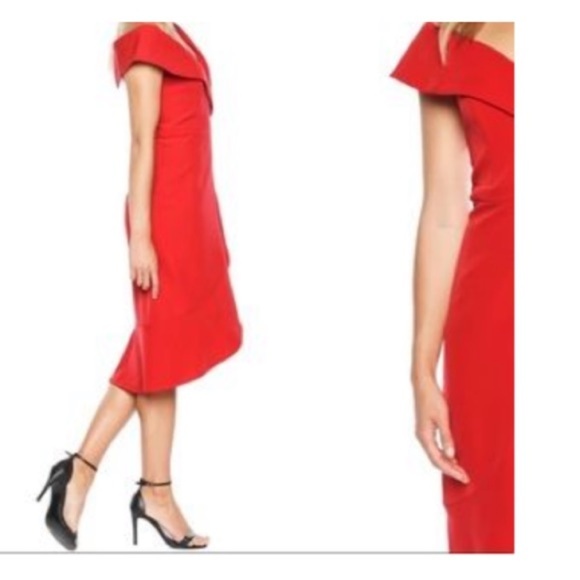Bardot Red Bella Tulip Hem Dress Size 6/S - Picture 3 of 16